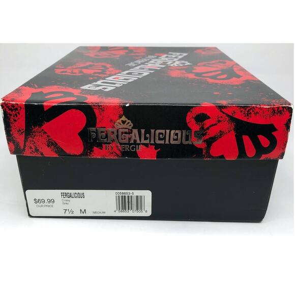 Fergalicious by Fergie Crissy Gray Strappy Ankle Bootie 7.5 M - Picture 10 of 11